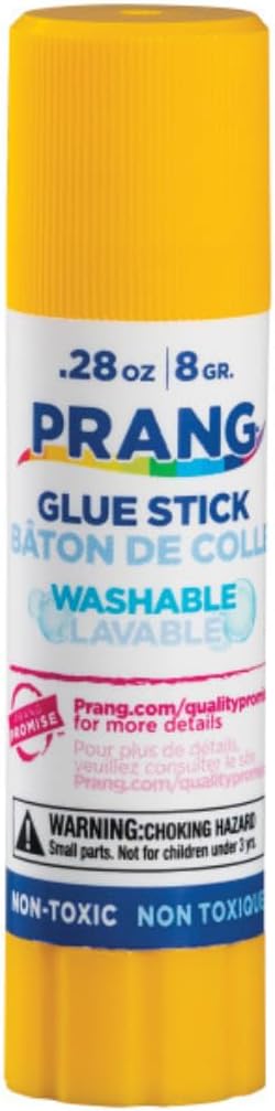 Prang Washable Glue Stick, Clear, 0.28 oz., 12 Count