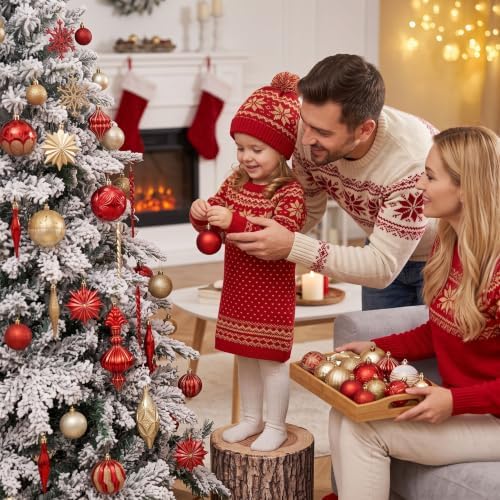 Valery Madelyn 80ct Christmas Tree Decorations Ball Ornaments Set