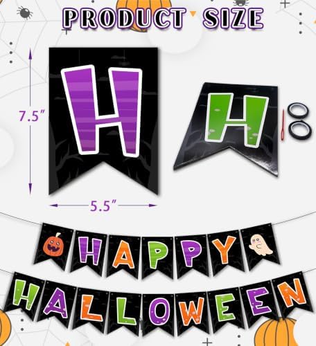 Halloween Decorations, Happy Halloween Banner, Party Favors Supplies