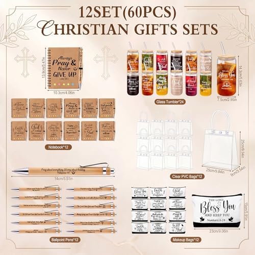 60 Pcs Women Christian Gifts Bulk, Religious Bible Gifts
