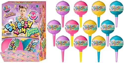 JA-RU Squeesh Yum Mystery Lollipop - Mini Mochi Squishy Animals 3336-12s