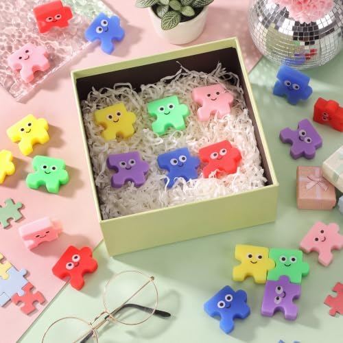 Thenshop 30 Pcs Puzzle Piece Ball 6 Colors Staff Appreciation Gifts