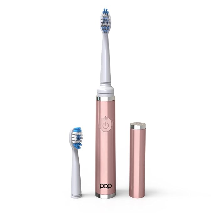 Pop Sonic The Ultimate Pro Toothbrush (Rose Gold) | Rechargeable Toothbrush w/Up to 40,000 Brush Strokes/Minute -Long-Lasting Dupont Nylon Bristles -Teens & Adult Toothbrush