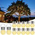 GIGALUMI Solar Lights Outdoor Hanging Lantern Garden Decor for Outside 12Pc