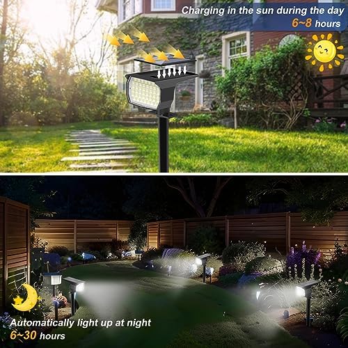 WENATY Solar Spot Lights Outdoor Landscape Spotlights 12 Pack Cool White