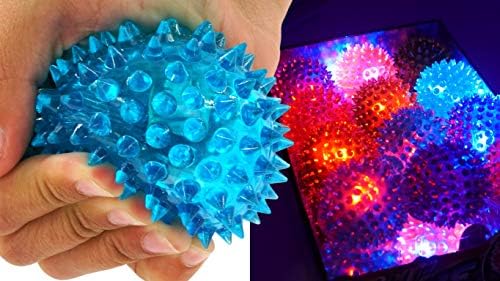 JA-RU Light Up Spiky Balls for Kids (24 Pack) – 695-24p