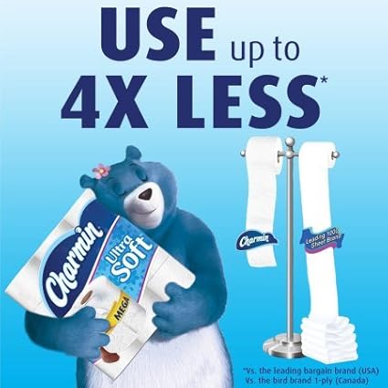 Charmin Ultra Soft Toilet Paper 6 Mega Rolls (Pack of 3)