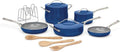 Cuisinart Ceramic Cookware Set, Nonstick 12-Piece Pots and Pans Set for Even Heat Cooking, Dishwasher Safe, Stainless Steel Handles & Easy Cleanup, Sapphire, 34C-12SP
