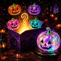 Halloween Pumpkin Squishy Mystery Box Surprise Squishy with Hidden Rare Glitter Edition, Soft Slow-Rising Sensory Fidget for Adults, Fun Collectible Gift for Fall & Halloween，4 PCS