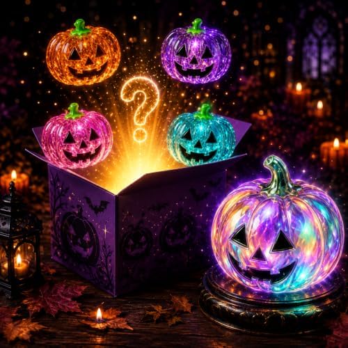 Halloween Pumpkin Squishy Mystery Box Surprise Squishy with Hidden Rare Glitter Edition, Soft Slow-Rising Sensory Fidget for Adults, Fun Collectible Gift for Fall & Halloween，4 PCS