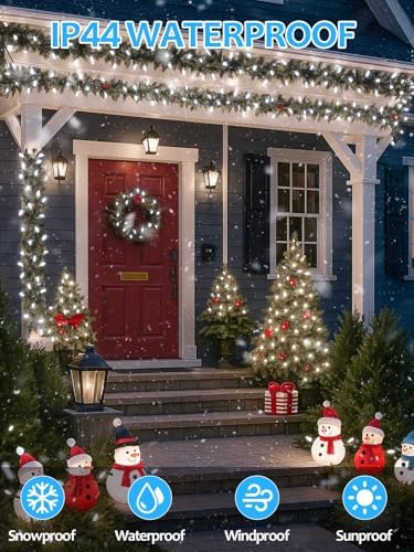 250 LED Linkable C6 Christmas Lights 82FT Christmas Lights Outdoor Decor