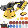 Brushless Car Buffer Polisher, 6 Inch Cordless Car Buffer Polisher Kit Dual Action Random Orbital Polishing with 6-Speed 2300-6000RPM for Auto Detailing, Waxing & Paint Correction