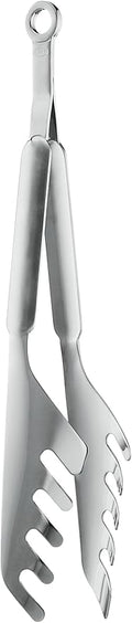 Rösle 12920 Stainless Steel Serving Spaghetti Tongs with Interlocking Prongs, 12.2 In, Silver