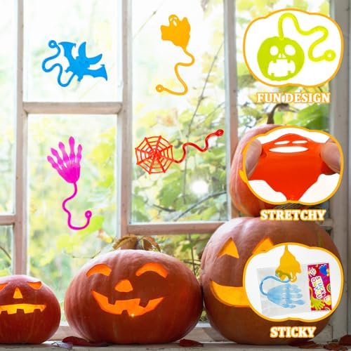 Halloween Treats Non Candy for Kids, 36-300 PCS Sticky Hands Party Favors