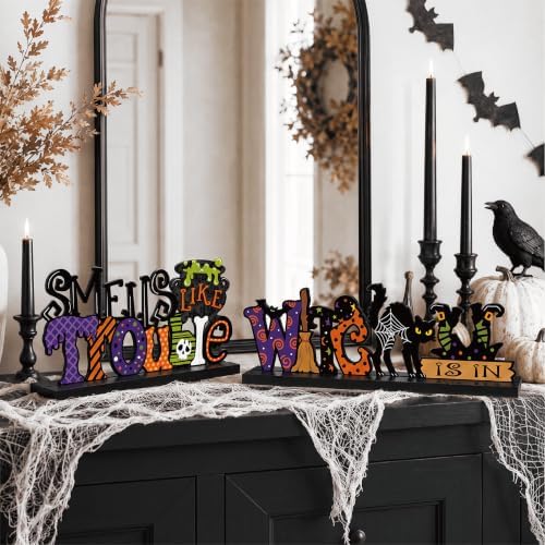 Hocus Pocus Decor, Halloween Decorations Indoor Wooden Table Sign