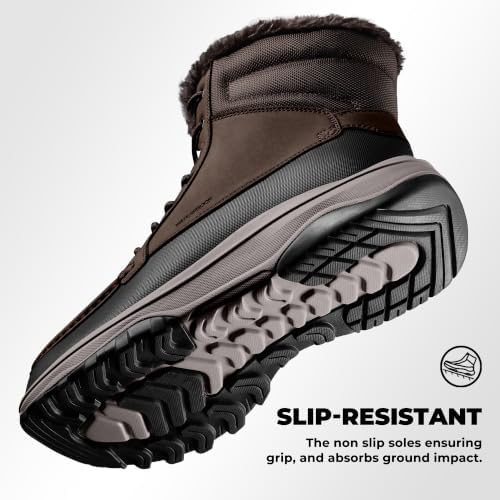 Coostar Snow Boots for Men Moc Toe Casual Winter Boots Lightweight