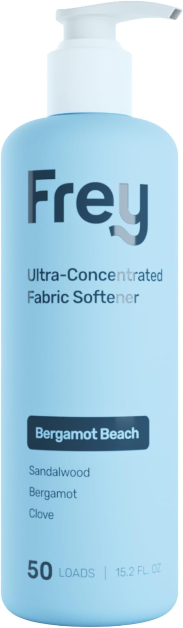 FREY Natural Liquid Fabric Softener and Conditioner | HE Laundry Softener for All Machines | Plant-Powered Eco Friendly Formula | 1-Pack, Bergamot Beach