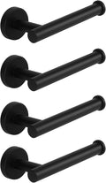 NearMoon Bathroom Toilet Paper Holder, Premium SUS304 Stainless Steel Rustproof Wall Mounted Toilet Roll Holder for Bathroom, Kitchen (4 Pack, Matte Black)