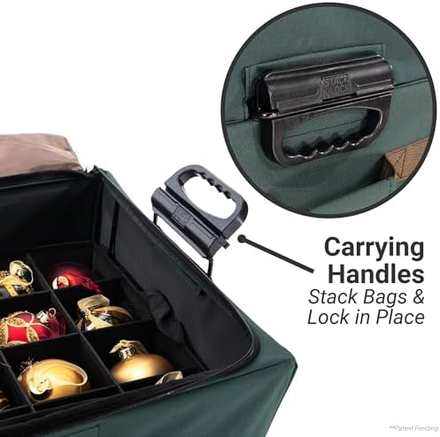 Christmas Ornament Storage Box, 72 (4") Ornaments Plus Extra Top Pocket