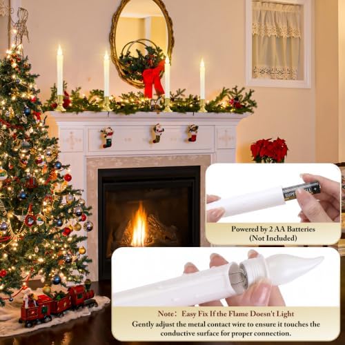 12-Pack Window Candles Battery Operated, Flameless LED Candle Lights