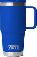 YETI Rambler 20 oz Travel Mug with Flip Straw Lid – Stainless Steel, Vacuum Insulated, Leakproof, Cup Holder Friendly, Royal Blue