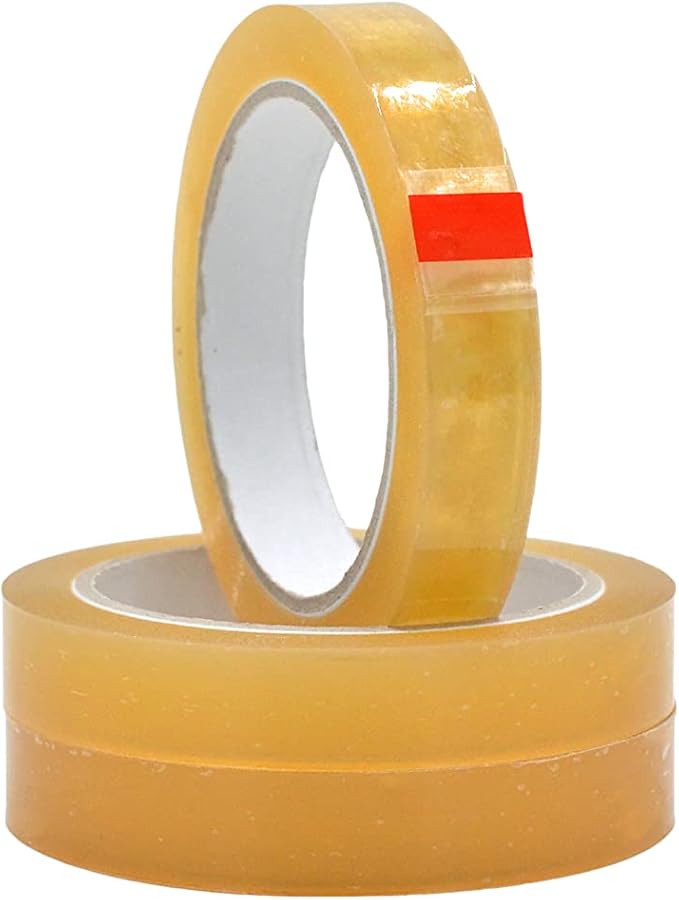WOD BCST Biodegradable Packaging Tape, Clear, 3/4 inch x 72 yds (Pack of 4) Cellophane Stationery Eco Friendly Tape for Carton Sealing, Moving, Shipping, & Office
