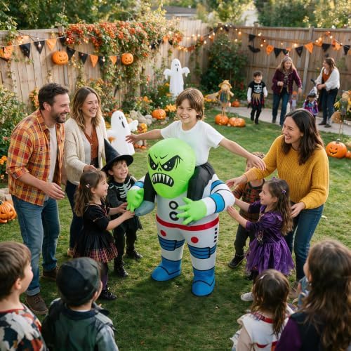 One Casa Inflatable Alien Costume for Kids,Blow Up Halloween Suit
