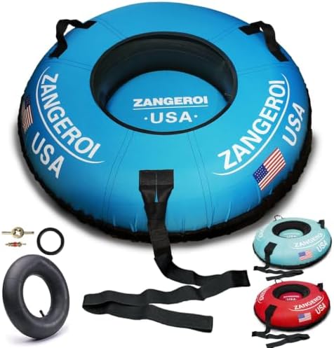 Snow Tube Snow Tubes for Sledding Heavy Duty 47 inch Snow Sleds for Kids and Adult Heavy Duty Snow Sleds for Adults Inflatable Snow Tube for Kids with Snow Tube Cover