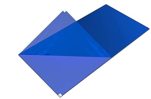 Professional Grade Sticky Floor Protection Mats [ Blue Tacky Adhesive Film] Removes Dust, Dirt & Small Debris from Shoes or Boots | Pack of 4 Pads, 30 Sheets per Pad (24" x 30" inches)