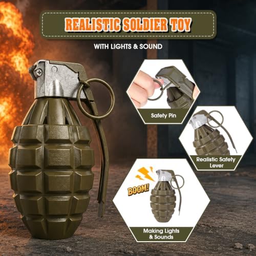 Metemot Army Costume for Boys, Kids Soldier Military Halloween Costume 3‑13