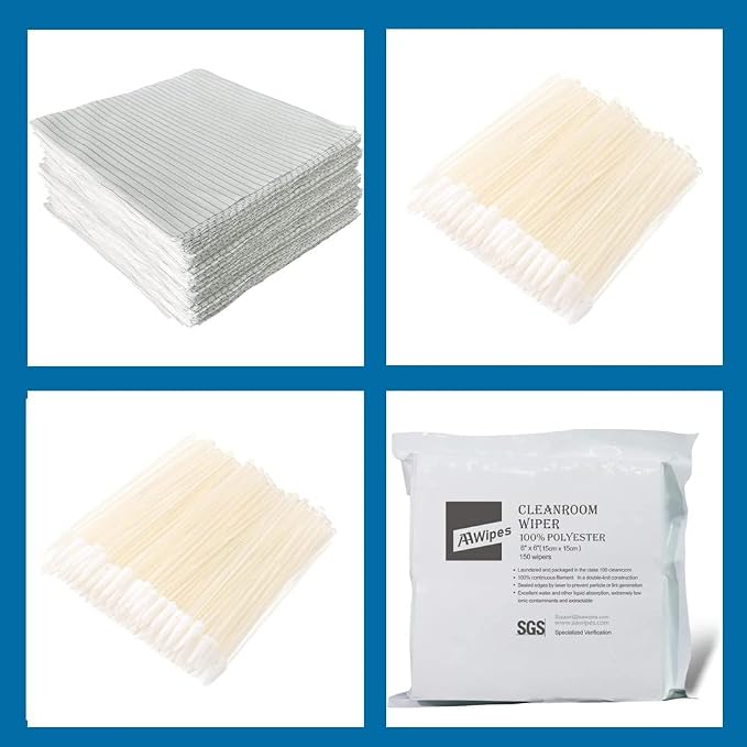 AAWipes Anti-Static Electrostatic Discharge (ESD) Wipes and Polyester Wipes and ESD Swabs
