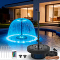 Floating Pond Fountain Pump with Remote RGB LED Lights & Filter Sponge