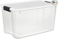Sterilite 20-Pack Ultra Latching Box, Storage Bins with Lids, Clear Plastic, 70 Quart - Heavy-Duty Organizing Containers for Closet, Bathroom, and Office