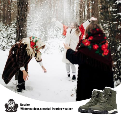HOBIBEAR Women's Barefoot Snow Boots, Wide Toe Box, Ankle Winter Shoes