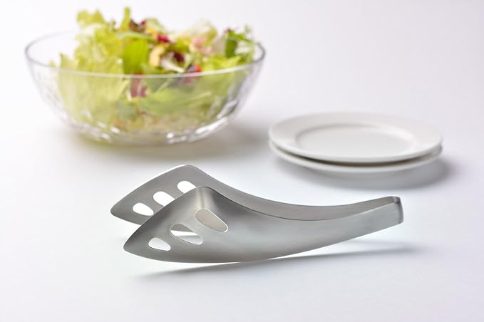 Oaks Leye LS1514 Yubisaki Server Tongs, Easy to Serve Even While Sitting, Stainless Steel, Made in Japan