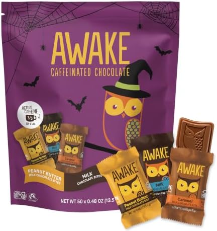 Awake - Caffeinated Chocolate Bites - Limited Edition Boo & Bites Milk Chocolate Halloween Variety Pack