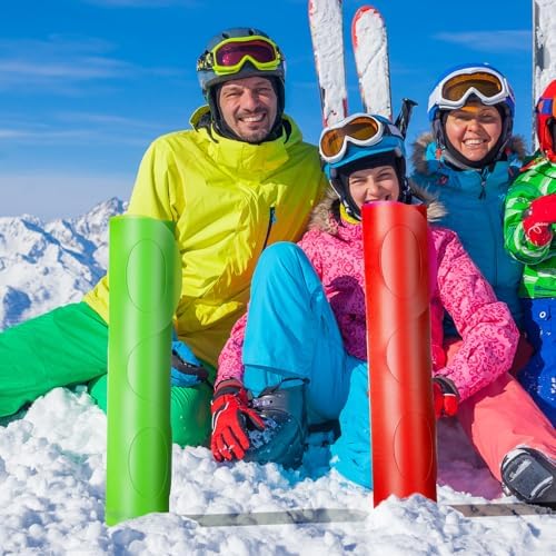 6 Pieces Large Winter Snow Sled for Adults 54"