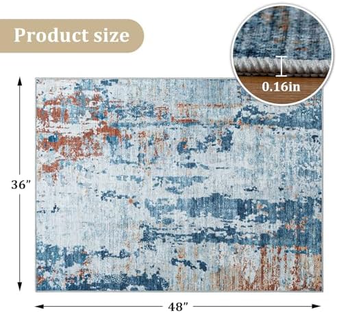 Office Chair Mat for Hardwood Floor, 48"x36" Easy Glide Computer Chair Mat Protector for Rolling Chair Under Desk Rug Nonslip Backing, Machine Wash