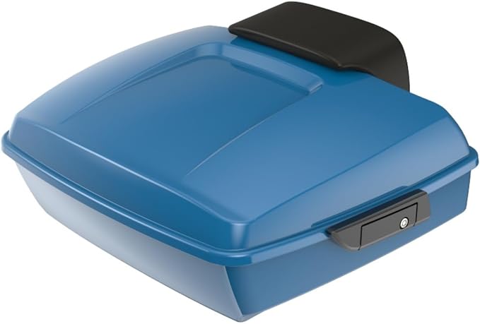 Advanblack Road Glide Tour Trunk Pack Billiard Teal Chopped Tour Trunk Pack Backrest Pad for '97-'25 Harley Touring Road King Street Glide Electra Glide CVO models