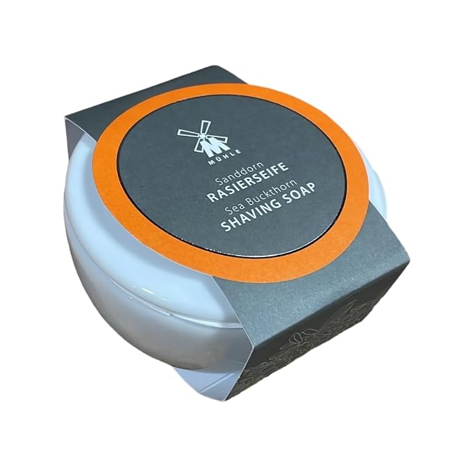 MÜHLE SHAVE CARE Porcelain Dish incl. Sea Buckthorn Shaving Soap 65g