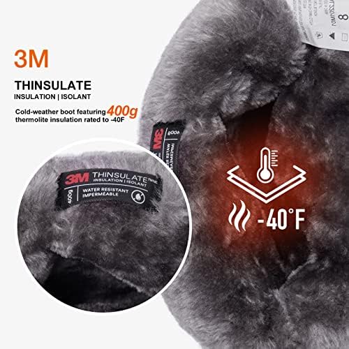 ALEADER Men's Winter Waterproof Insulated Shell Warm Inner Comfortable Outdoor Snow Boots