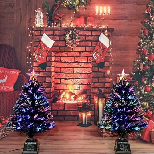 24inch Black Fiber Optic Christmas Tree,