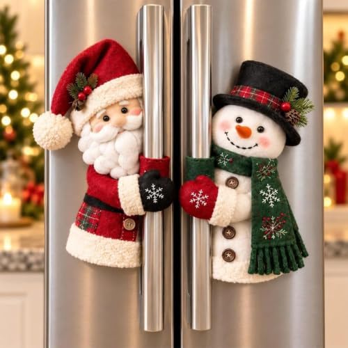 Christmas Santa & Snowman Handle Huggers – Set of 2, Handle Covers (All)