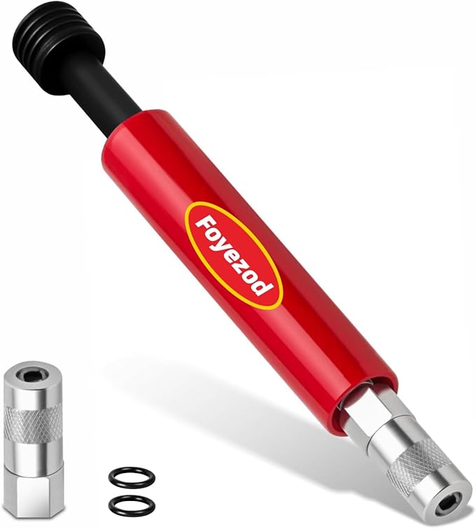 Grease Fitting Cleaning Tool, Grease Zerk Cleaner for Trucks, Tractors, Heavy Equipment - Removes Old Dried Grease from Fittings, Pins, Shafts, Bushings (Red)