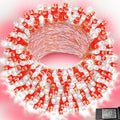 Christmas String Lights, 66 ft 200 LED Christmas Lights Plug in, Indoor Outdoor Connectable 8 Modes Clear Wire Twinkle Fairy String Lights for Xmas Tree Wedding Bedroom Party, Red and White