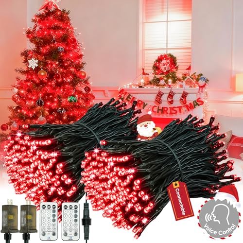 OZS Connectable 2PK 400LED, 164FT Christmas String Lights with Remote