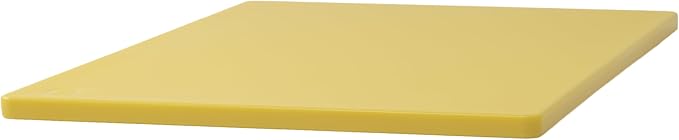 Winco Cutting Board, 12 by 18 by 1/2-Inch, Yellow | Dishwasher safe, Stain resistant, Minimizes dulling, HACCP approved, Great for Charcuterie, Appetizers and Buffet Displays