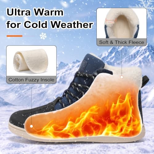 BARERUN Womens Waterproof Winter Snow Boots Lightweight Warm Ankle Booties
