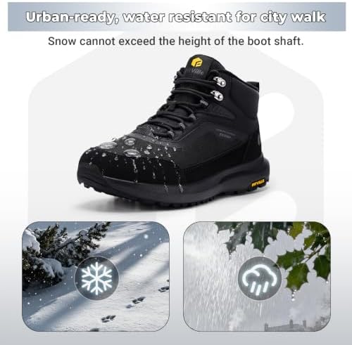 FitVille Men's Winter Boots,Extra Wide Width Thick Fur Lined Snow Boots