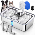 Kastty 17L/4.5 Gal Stainless Steel Dog Water Fountain for Large Dog,FS84